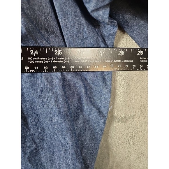 Eloquii Sz 24 Blue Blouse Cotton NEW - Picture 4 of 9